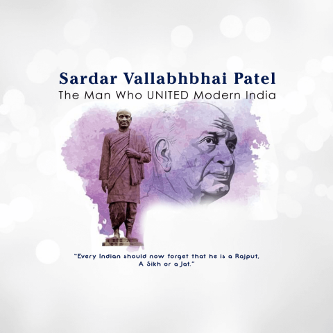 Sardar Vallabhbhai Patel Jayanti Social Media Post Maker Free Online